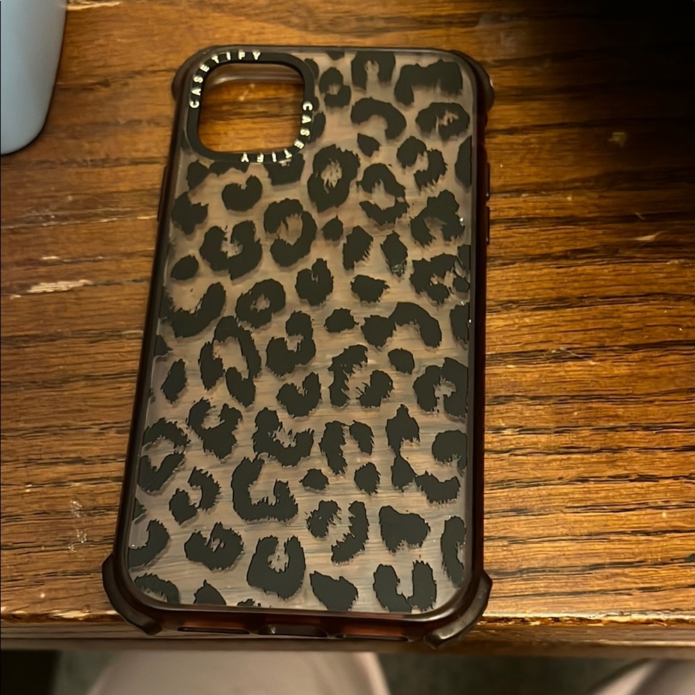 Casetify Leopard Print Phone Case - Black